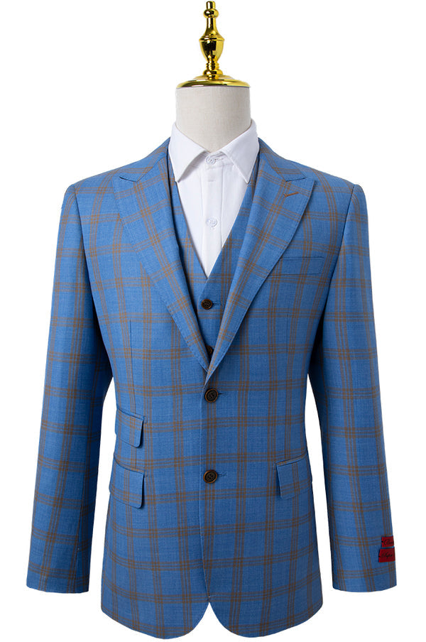 Oran Tailored Bold Blue 3-Piece Suit