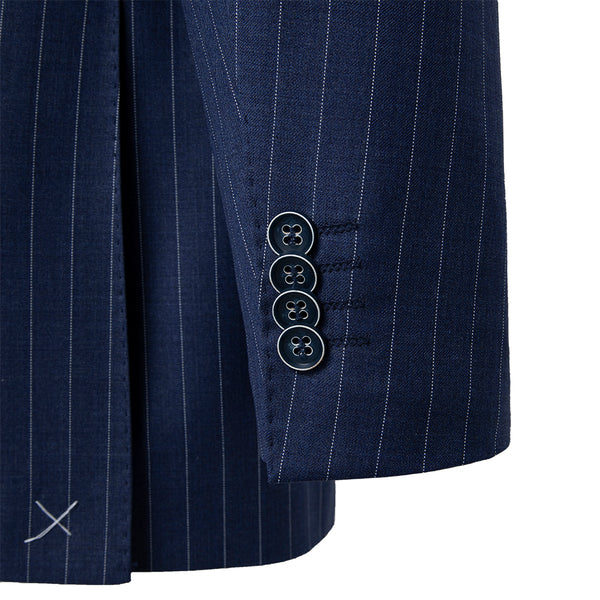 Oran Tailored Executive Blue Pinstripe Suit – Sharp & Refined