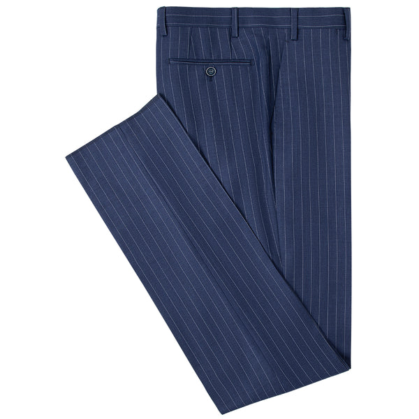 Oran Tailored Executive Blue Pinstripe Suit – Sharp & Refined