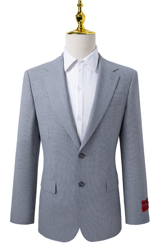 Oran Tailored Blue & Black Houndstooth Sport Jacket