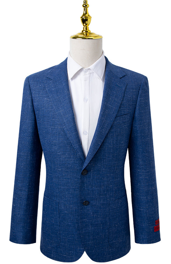 Oran Navy Linen Tailored Sport Jacket