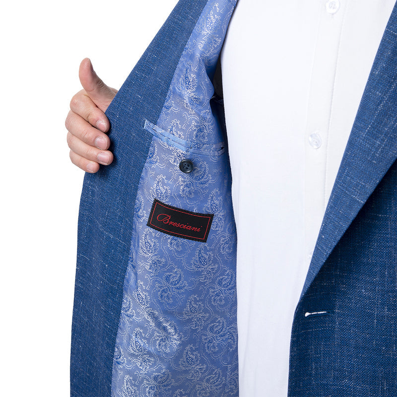 Oran Navy Linen Tailored Sport Jacket