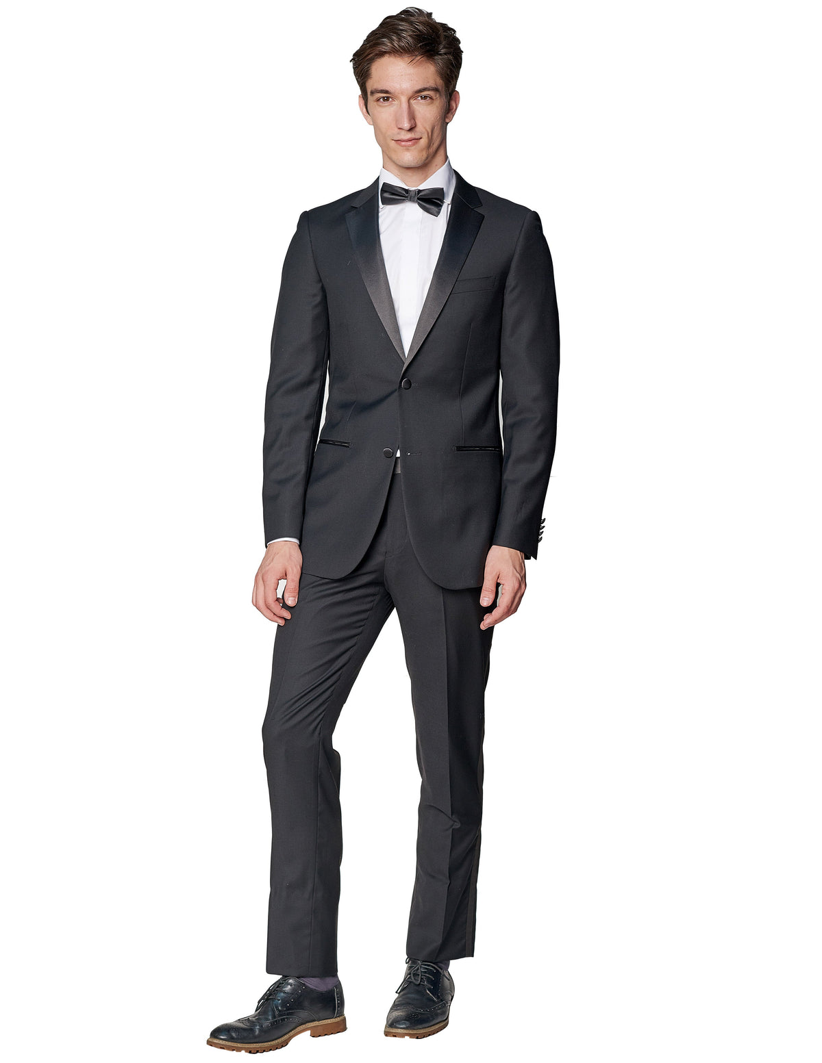 The Black Notch Wool Tuxedo – Timeless Formal Elegance