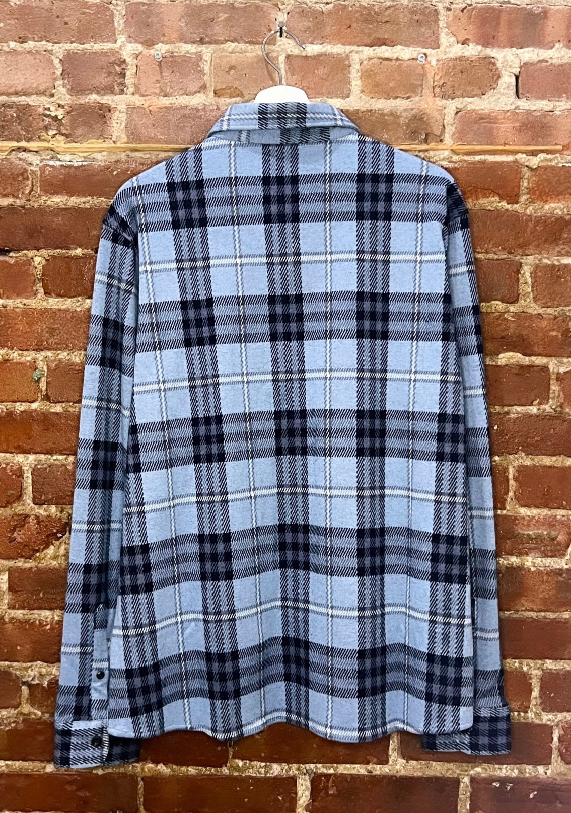 7Diamonds Burnside Light Blue & Black Plaid Flannel