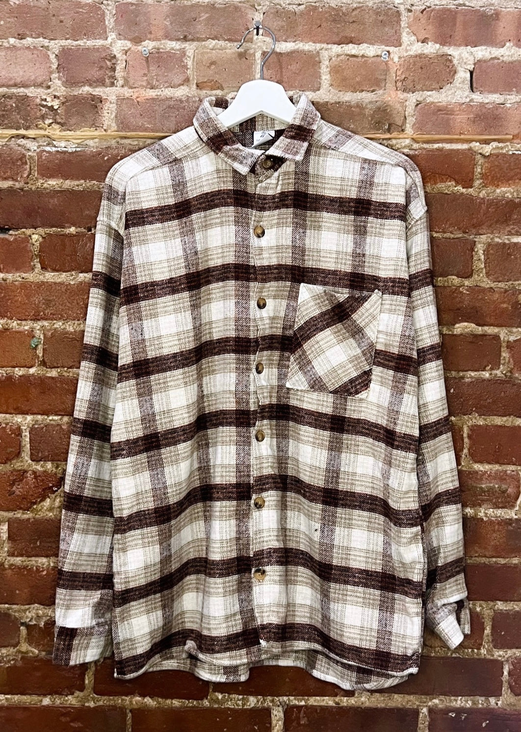 Hawking Brown & Cream Plaid Flannel