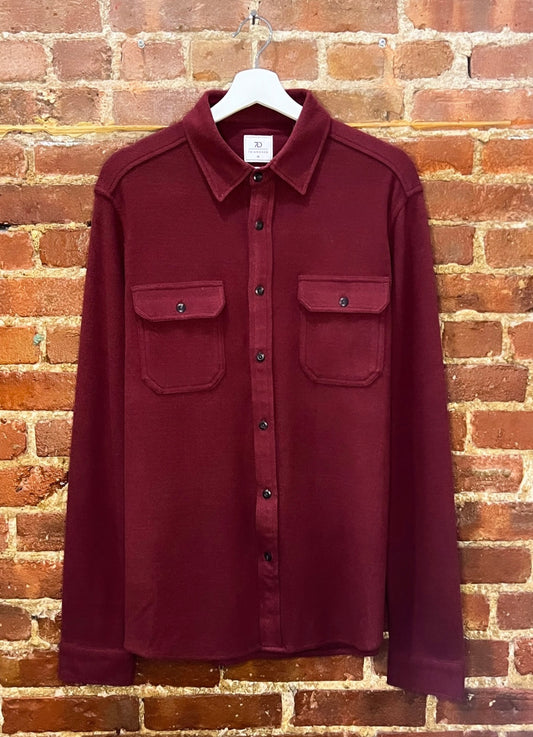 7Diamonds Burgundy Button-Up Shacket