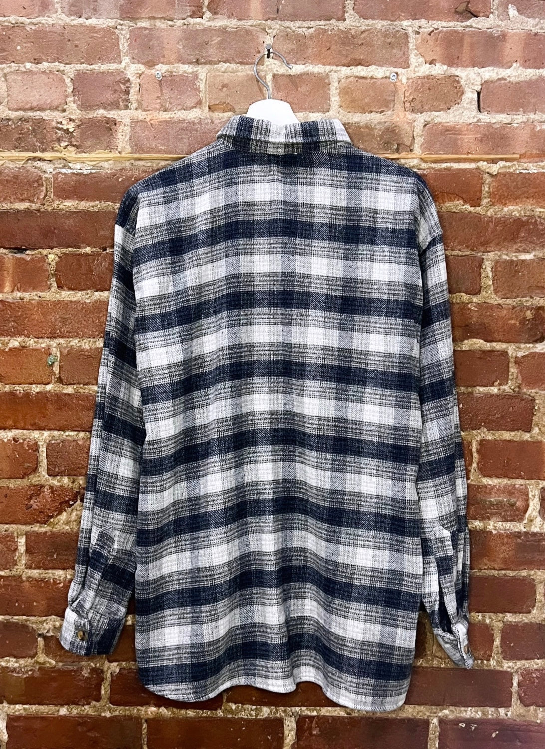 Hawking Gray & Black Plaid Flannel