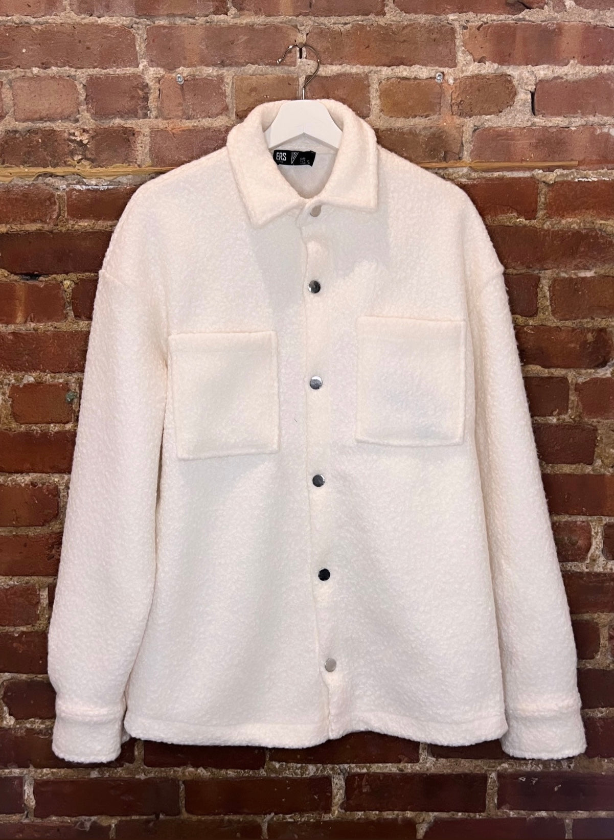 ERS Cozy & Stylish Cream Sherpa Jacket