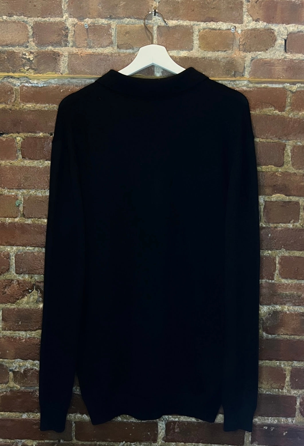 RNT23 Black Knit Quarter Zip Pullover