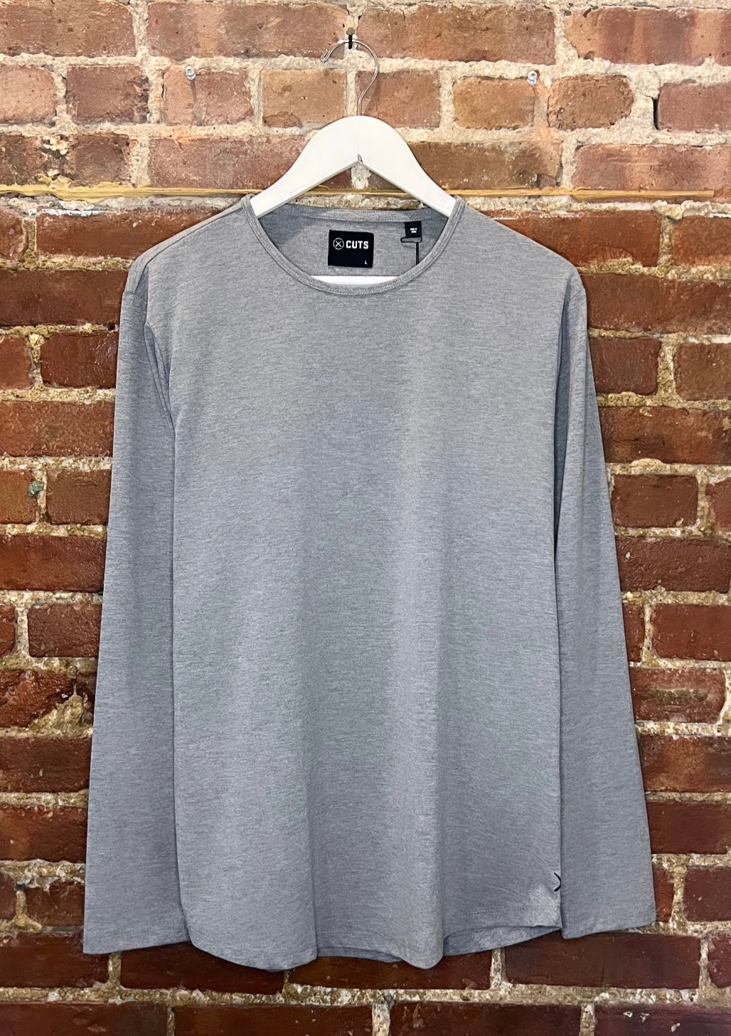 CUTS Grey Long Sleeve Crew Tee