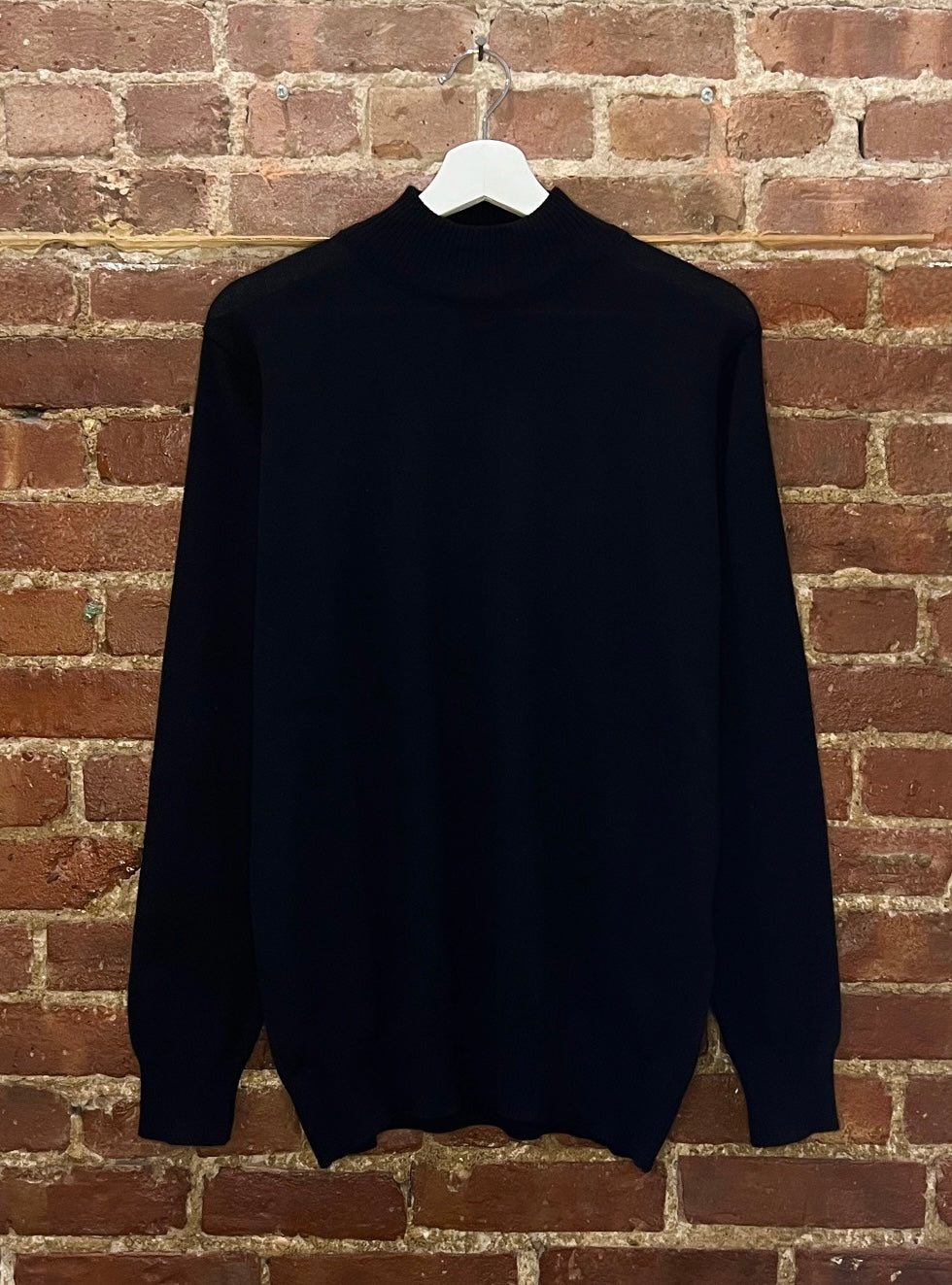 RNT23 Black Mock Neck Sweater