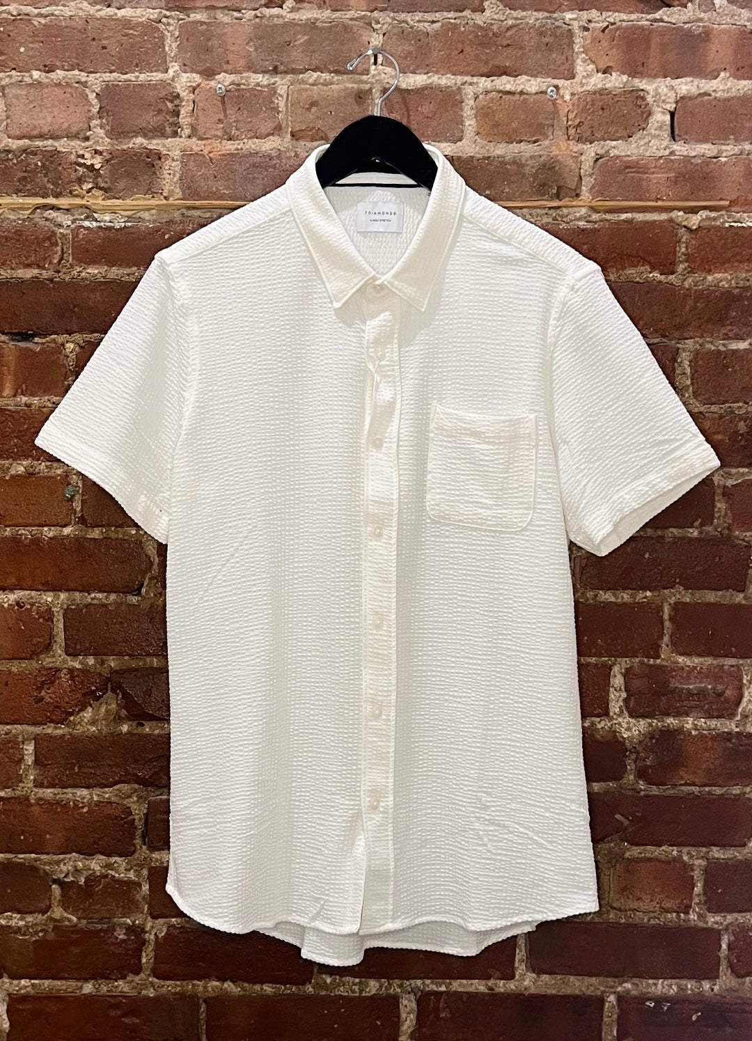 7Diamonds White 4Way Stretch Button Down