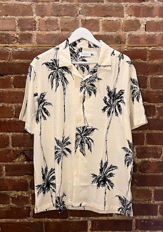 7Diamonds White/Black Camp Button Down Shirt