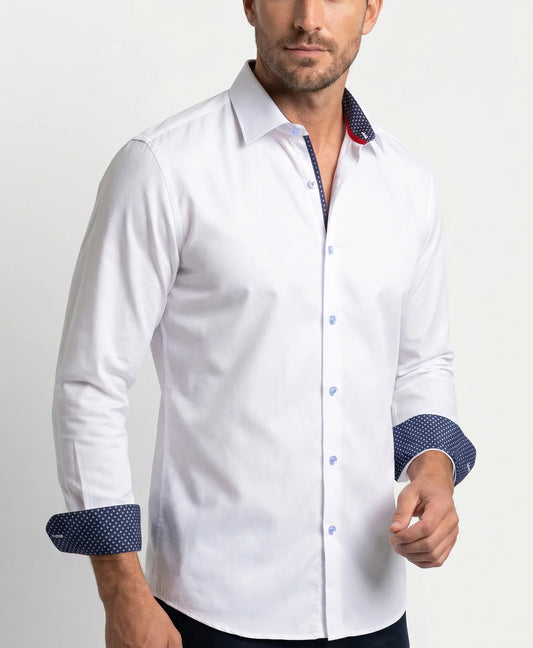 White Long Sleeve Button Down