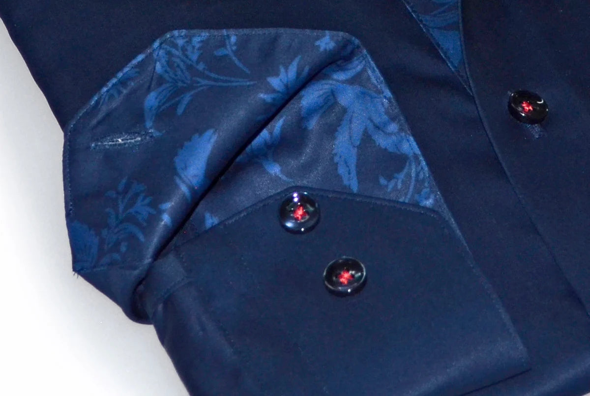 Navy Blue Long Sleeve Button Down