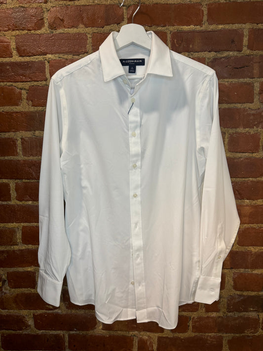 Mizzen Main Men's Performance White Button-Up Shirt