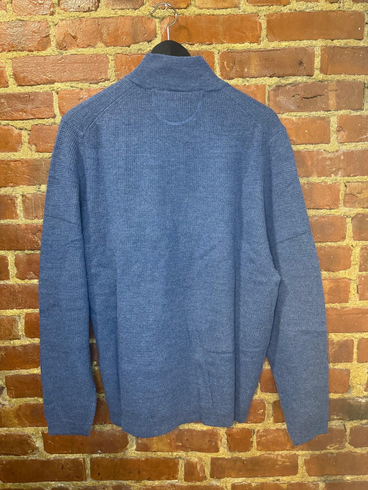 Raffi Classic Blue Quarter-Zip Sweater