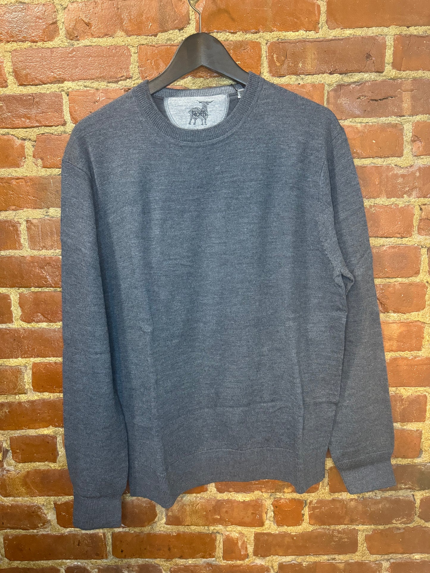 Raffi Classic Charcoal Grey Crew Neck Sweater