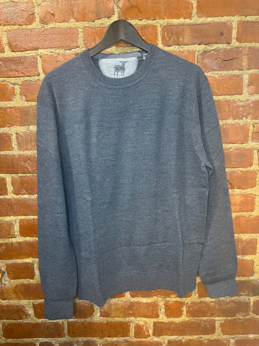 Raffi Classic Charcoal Grey Crew Neck Sweater