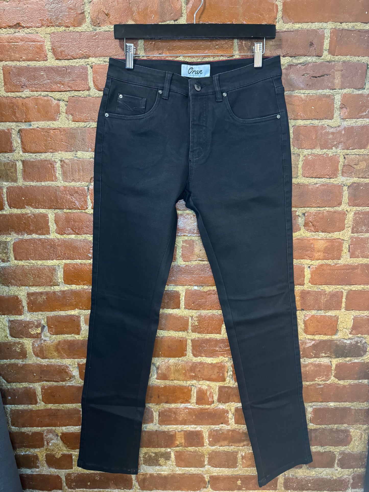 ORAN Classic Black Slim-Fit Denim Jeans