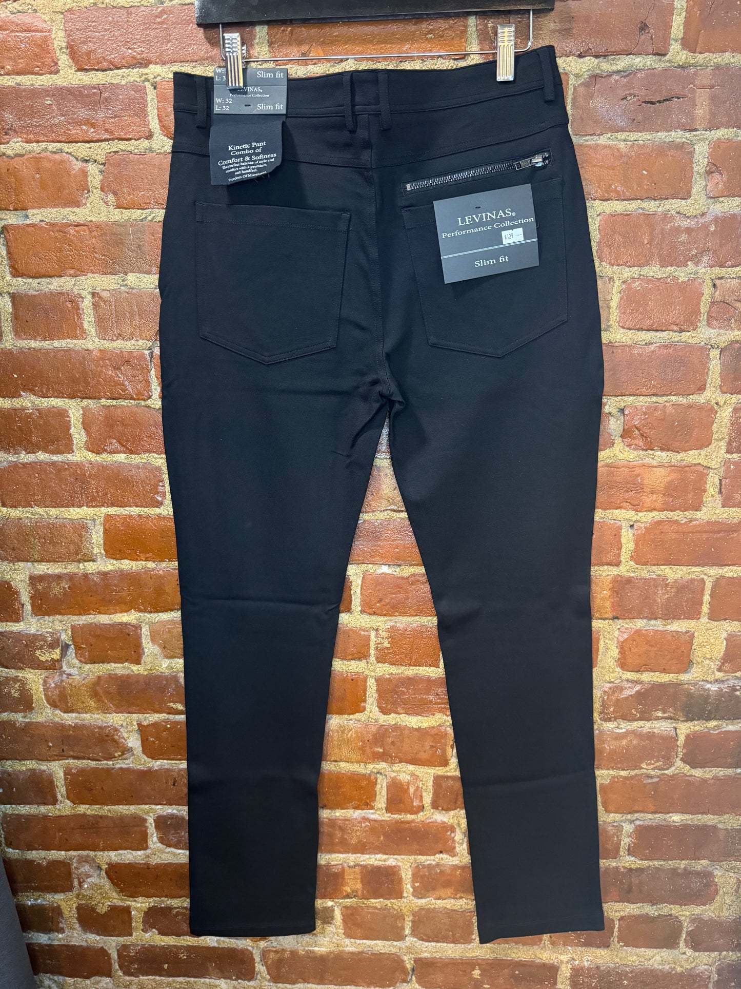 Levinas Timeless Black Slim-Fit Jeans