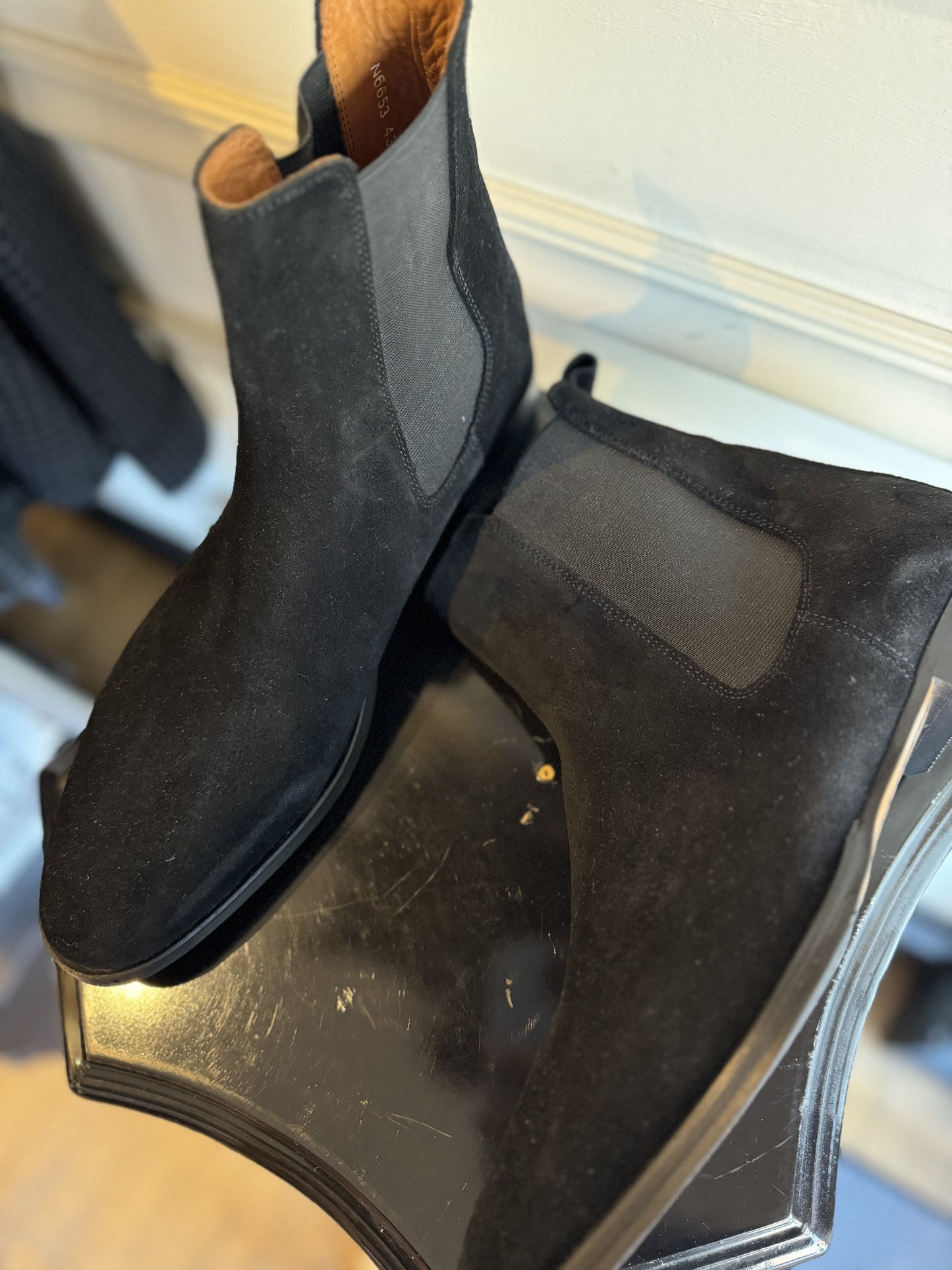 Sophisticated Black Suede Chelsea Boots