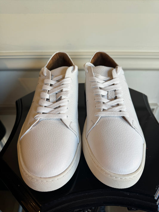 ETERI Premium White Leather Low-Top Sneakers