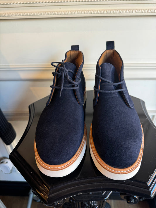 ETERI Navy Suede Chukaa Boots