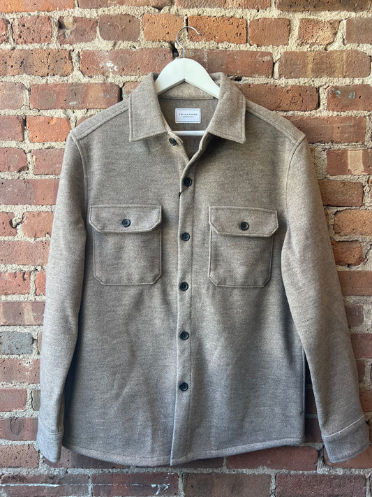 7Diamonds Taupe Wool-Blend Shacket