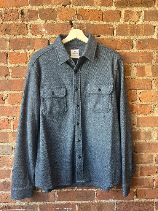 7Diamonds Steel Blue Comfort Burnside Double-Brushed Shacket