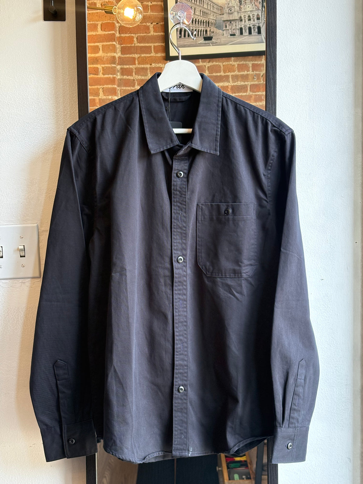 Navy Blue Collared Shirt