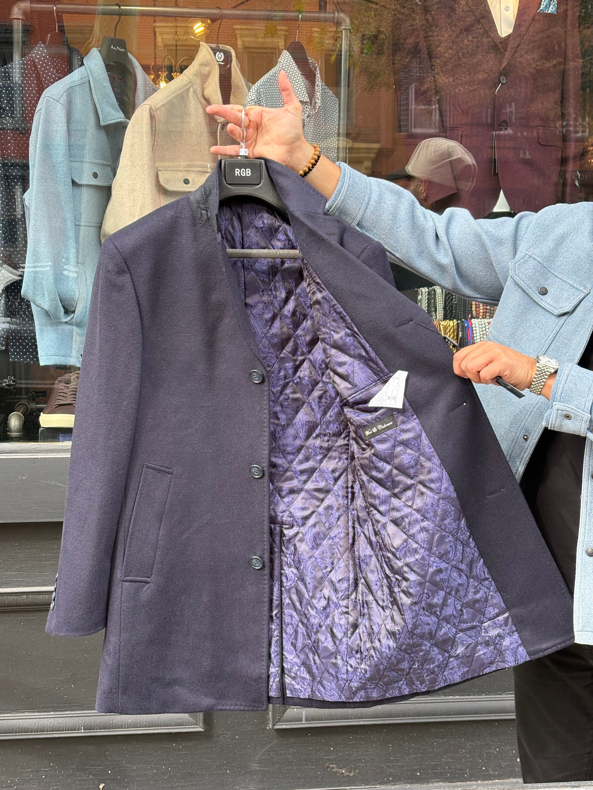 Navy Blue Overcoat