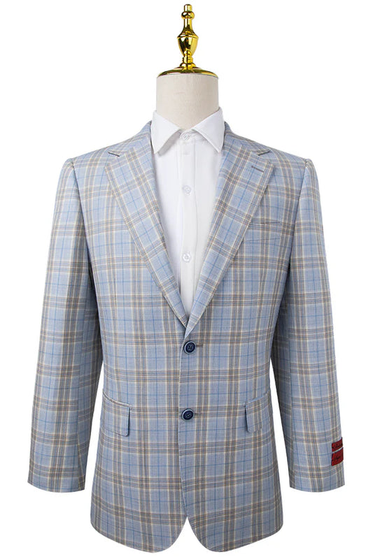 Oran Light Blue Check Sport Jacket