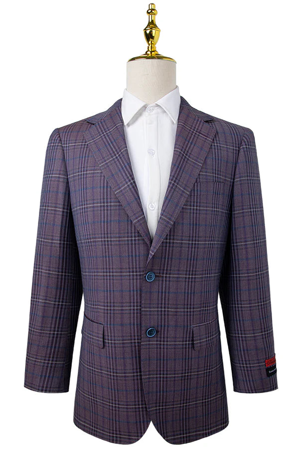 Oran Tailored Executive Violet Check Sport Jacket – Sharp & Refined