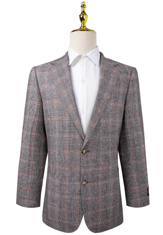 Oran Tailored Brown & Orane Texture Sport Jacket