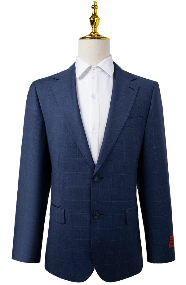 Oran Navy Diamond Tailored Suit