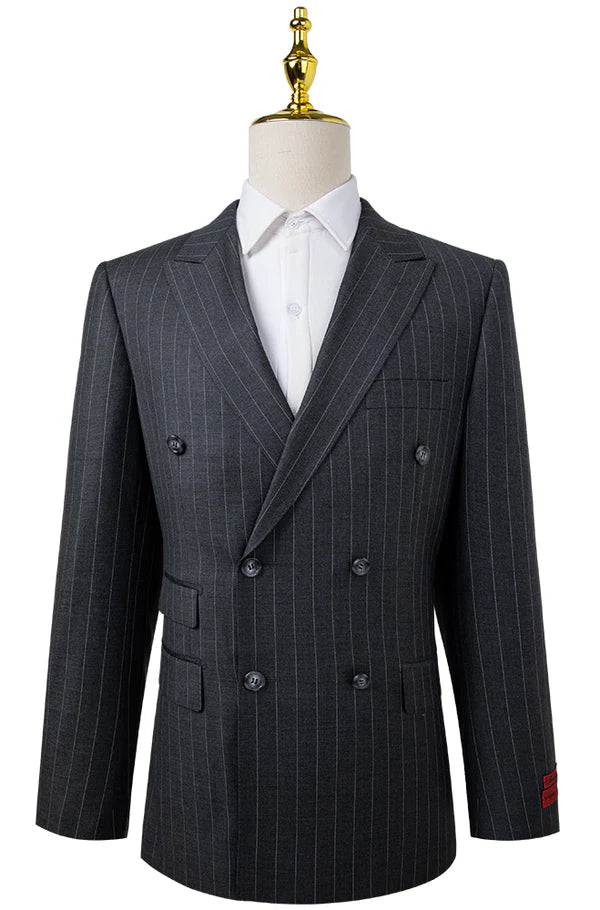 Oran Tailored Double Breasted Grey Suit
