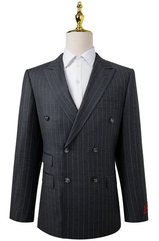Oran Tailored Double Breasted Grey Suit